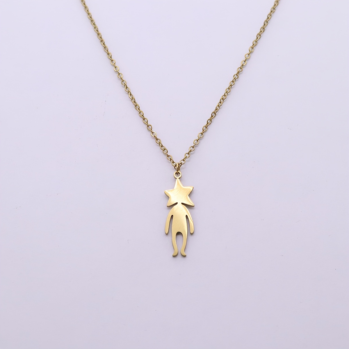 Minimalist Cartoon Star Pendant Necklace